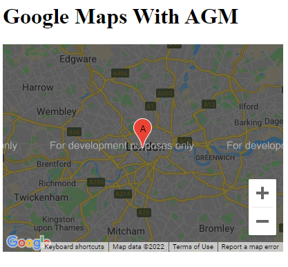 google maps in angular
